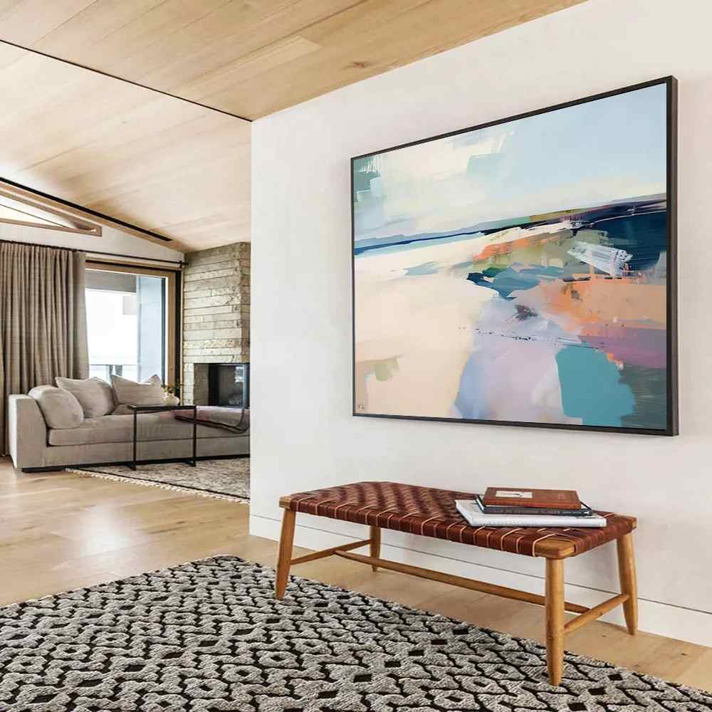 Coastal Handmade White Abstract Artwork SSG3D